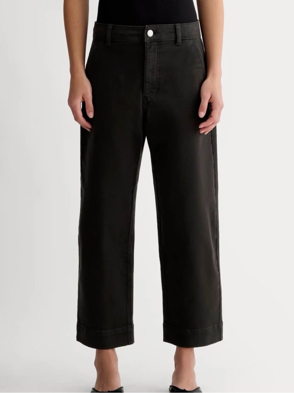 Everlane Black Utility Straight Leg Pant Size 4